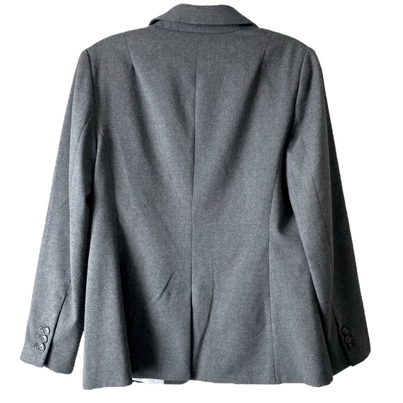 BANANA REPUBLIC | Classic Charcoal Gray Tailored Twill Suit Blazer Size 6P - Picture 4 of 9